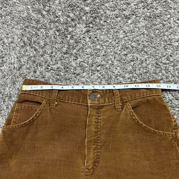 Vintage 60s Corduroy Pants 26x29 Size 9 Sears Western Boho Hippie Juniors Brown - Picture 10 of 14